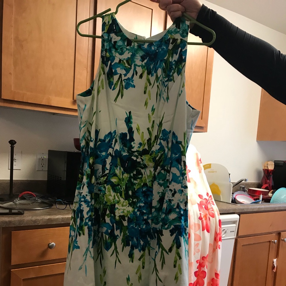 Blue and green Maggy London Dress NWT